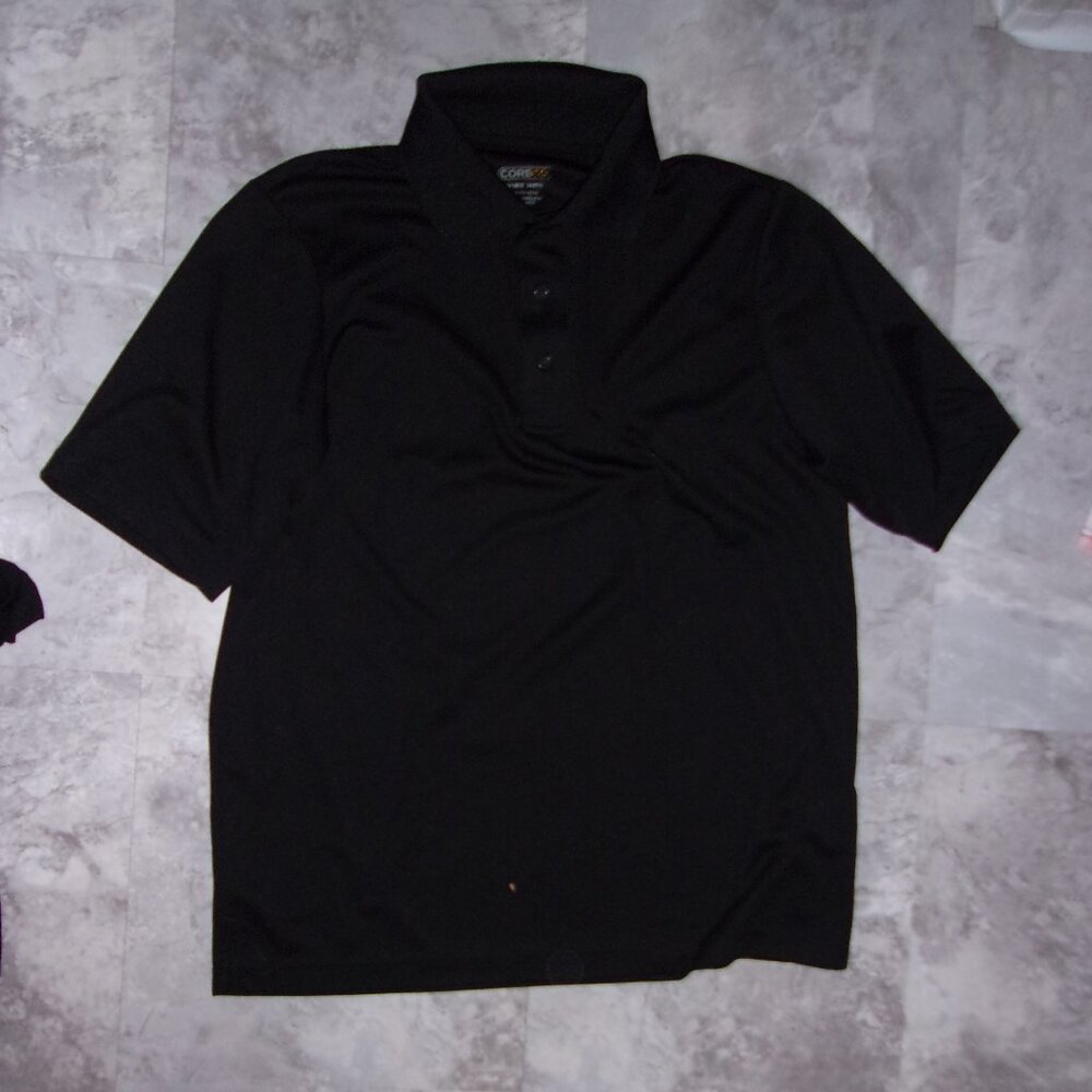 🌟 mens size small casual dress black golf polo tee shirt